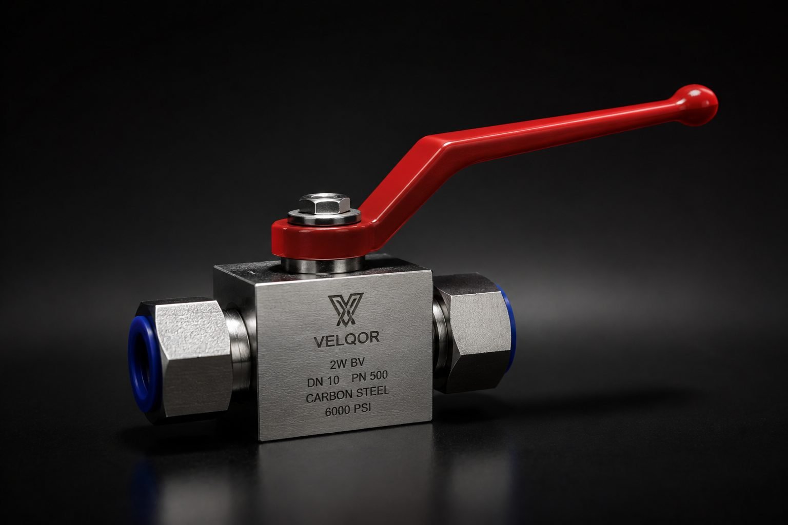 High pressure ball valve, machined from solid bar stock